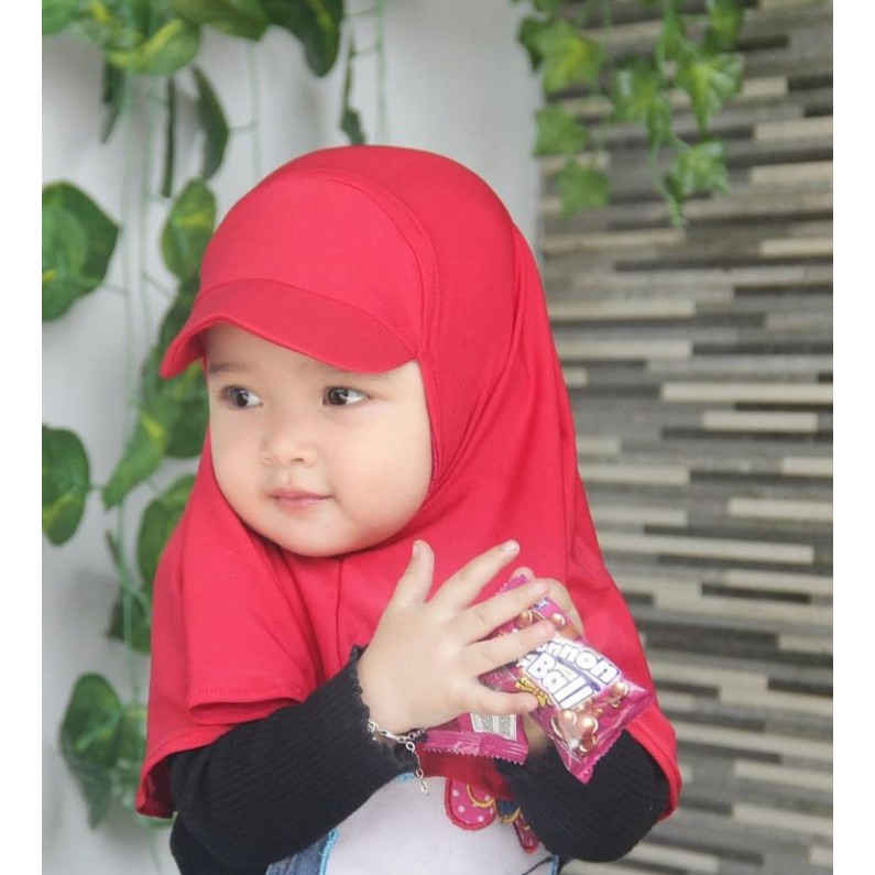 hijab anak bayi TOPI PONI - kerudung anak perempuan/hijab anak terbaru