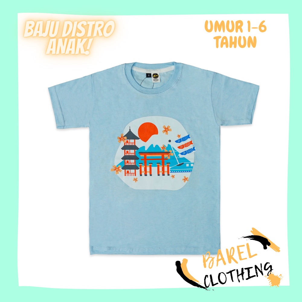 Baju Kaos Distro Anak Laki Laki dan Perempuan PS CLOTHING Unisex Baju Motif Karakter