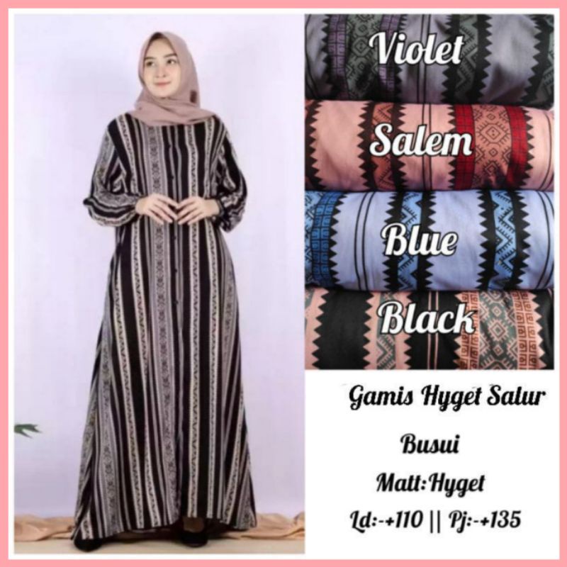 [Fashion Muslim] GAMIS HYGET PART 3 terbaru | busui | murah | jumbo | motif