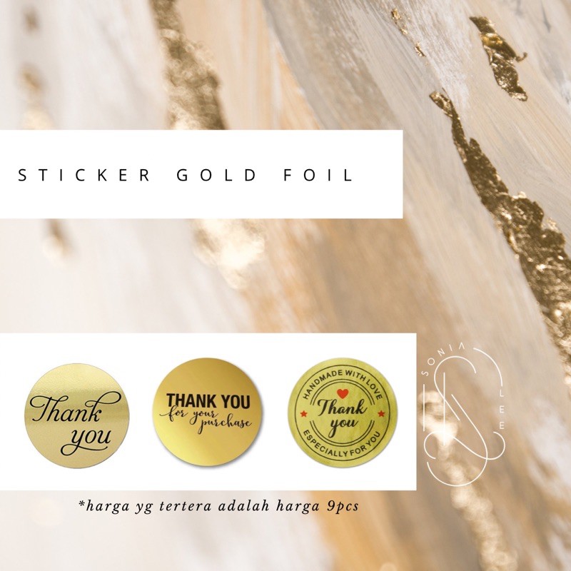 

Sticker Gold Foil Thank You