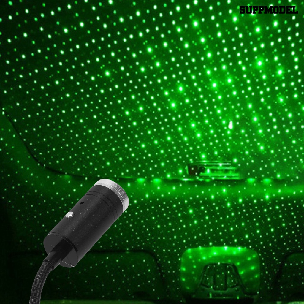 Suppmodel Lampu Proyektor LED Motif Bintang Merah Hijau Tenaga USB Kontrol Suara Untuk Kendaraan