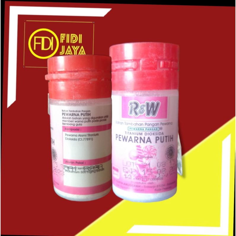 

PEWARNA PUTIH BUBUK R&W UNTUK KUE LAPIS DAN PEWARNA BAKPAO TITANIUM DIOKSIDA