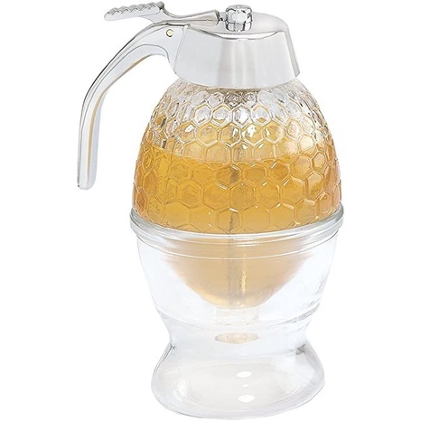 Glass Honey/Syrup Dispenser - Tempat Penyimpanan Madu dan Sirup