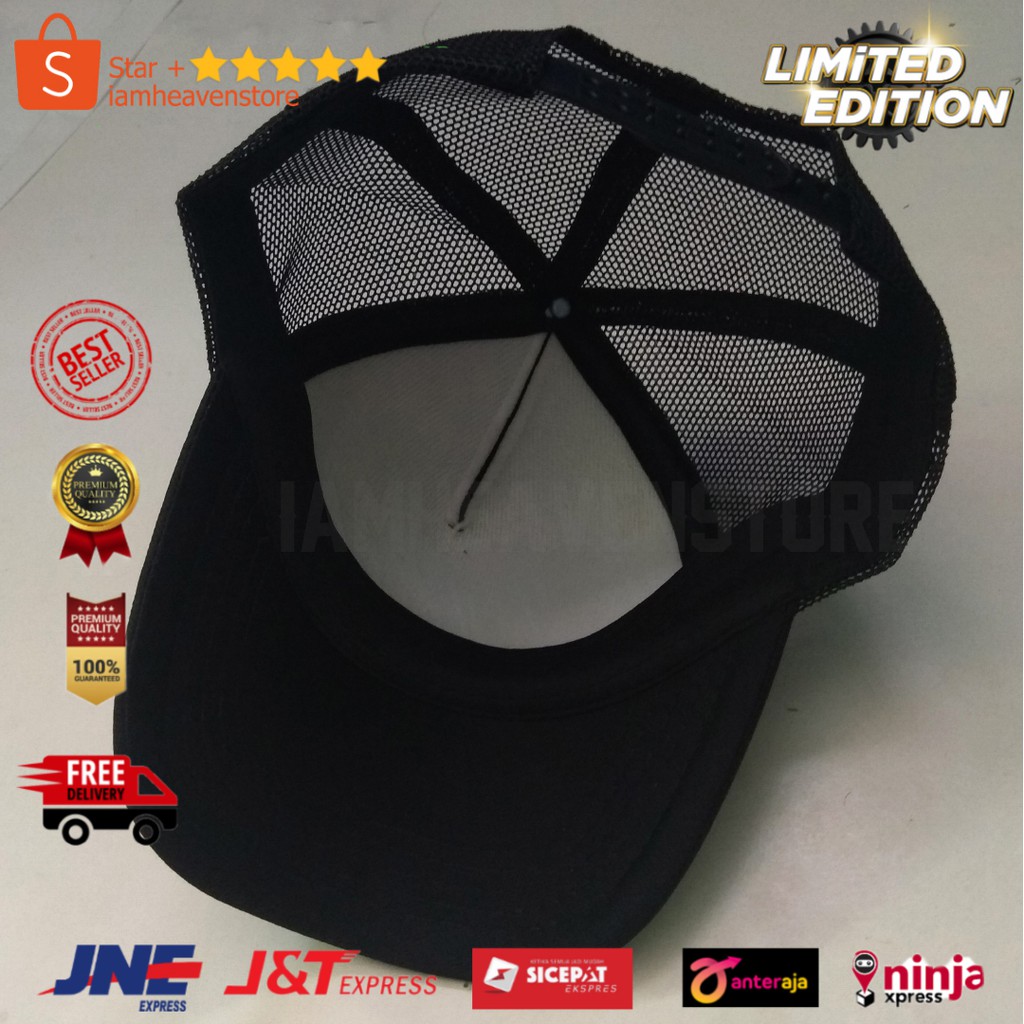 Topi Gunung Traveling Pendaki Trucker Jaring Tulisan Korea