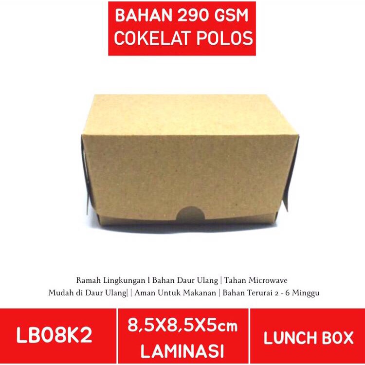 Paper Lunch Box XS Lunch Box XS (LB8K2-Laminasi)