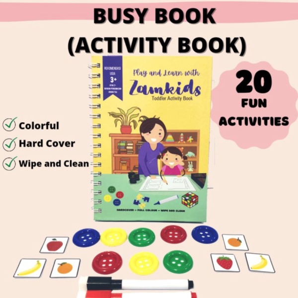 

BUSY BOOK ACTIVITY BOOK MAINAN MONTESSORI BUKU EDUKASI ANAK BALITA Murah