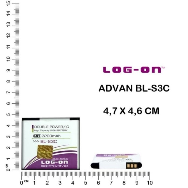 BATERAI LOG ON ADVAN BL-S3C/ S35F/ S3 LITE DOUBLE POWER DOUBLE IC