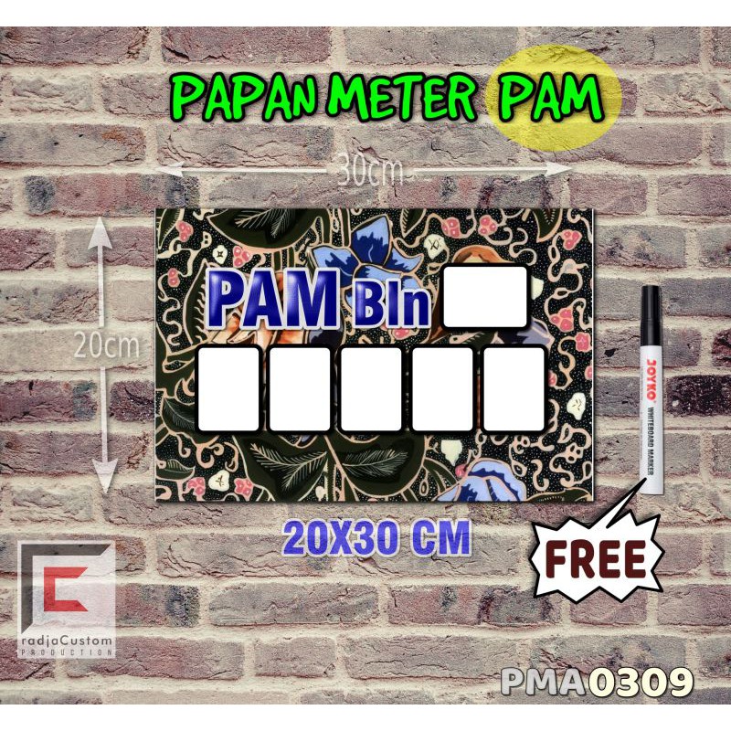 

RadjaCustom Papan Meter Listrik PLN PAM motif Unik - Batik 09