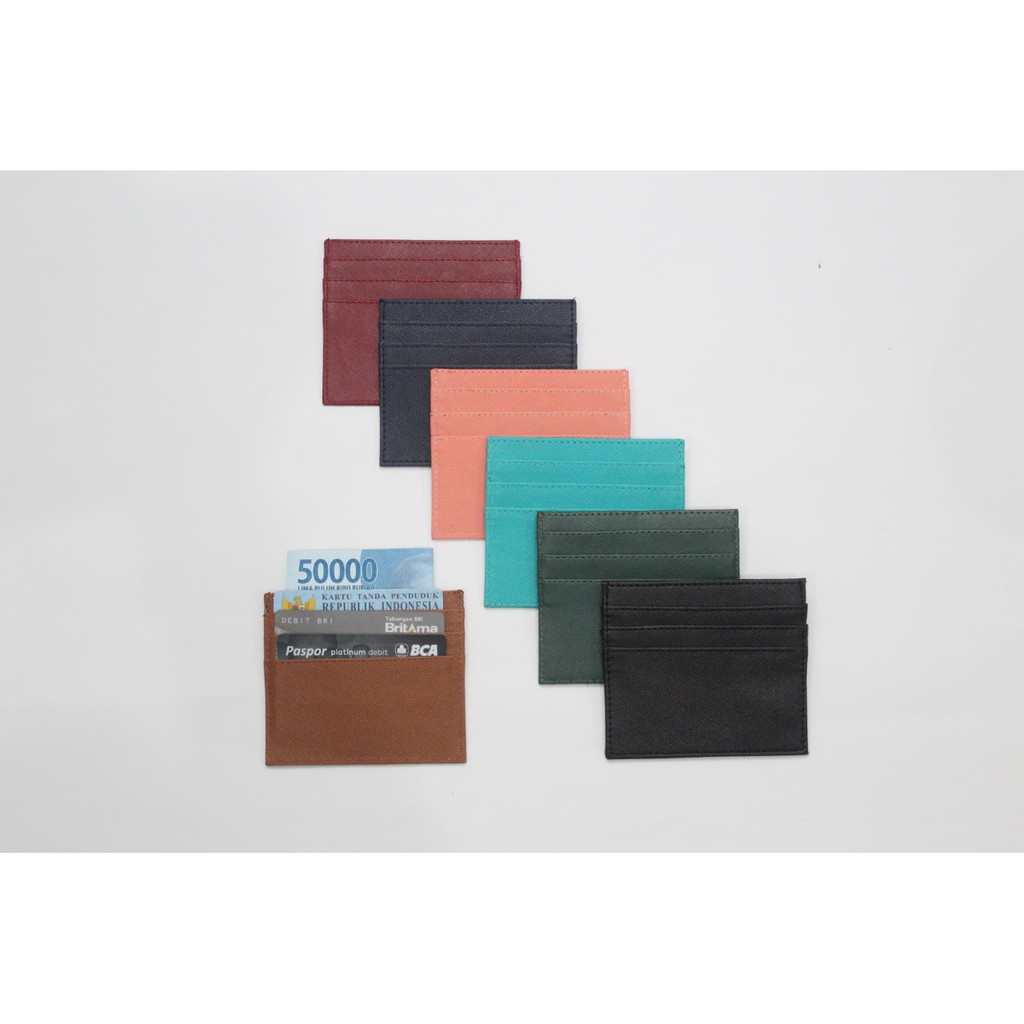 CHP07TG - CARD HOLDER POLOS 7 SLOT BAHAN TAIGA / DOMPET KARTU