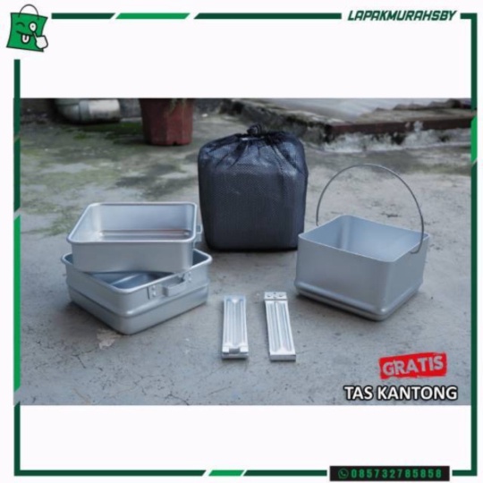 

Dijual Nesting TNI alat masak camping multifungsi Limited