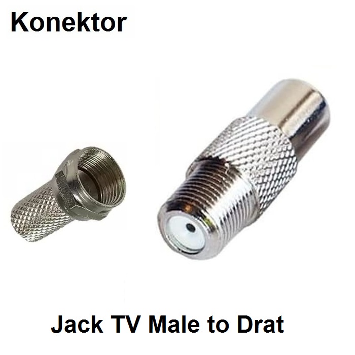 Jack Konektor Antena TV Male to Drat