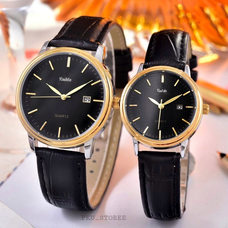 JAM COUPLE TALI KULIT TERLARIS JAM TANGAN SEPASANG PRIA DAN WANITA TALI KULIT_JAM TANGAN COWOK TALI KULIT, JAM TANGAN CEWEK TALI KULIT_TAHAN AIR JAM TANGAN COUPLE UNISEX