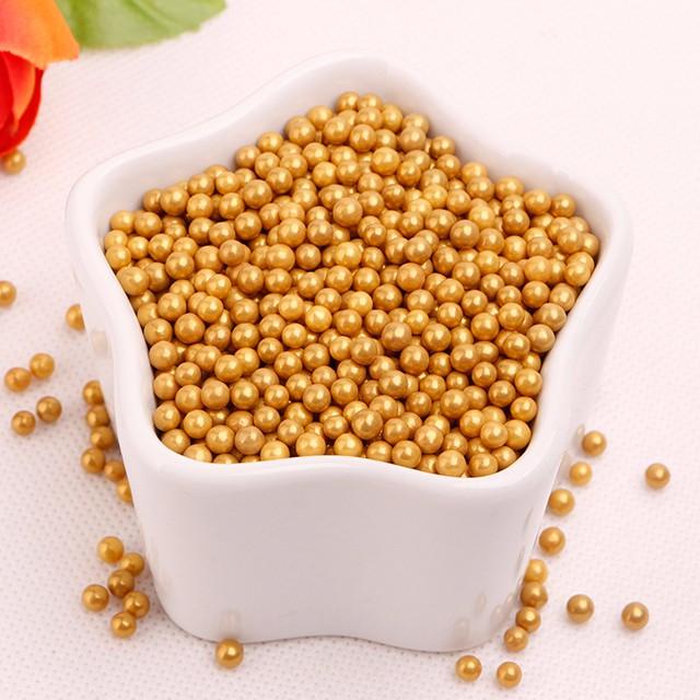 

EDIBLE MEDIUM BEADS 50GR - HIASAN CAKE MUTIARA 4MM SUGAR PEARL - GOLD SILVER DRAGEE BALL - SILVERPIL Berkualitas