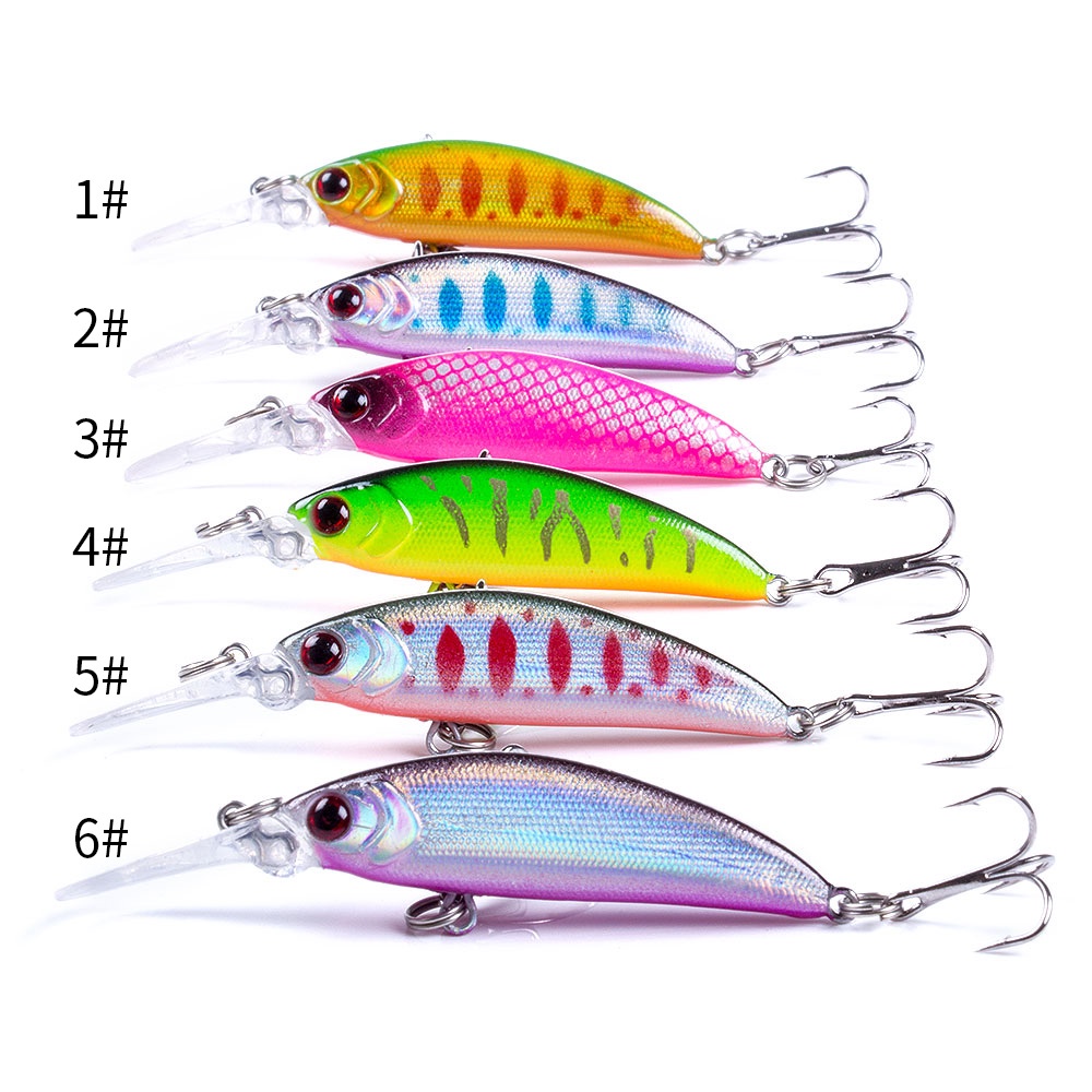Mini Minnow Deep Lidah Panjang 6,5cm 6gr Sinking Lure Umpan Casting sungai dan muara MI119