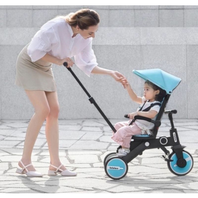 (Model Terbaru)Stroller Bebehoo Generasi2 7 in 1 Sepeda Roda Tiga  Lipat/Folding Trike Bayi