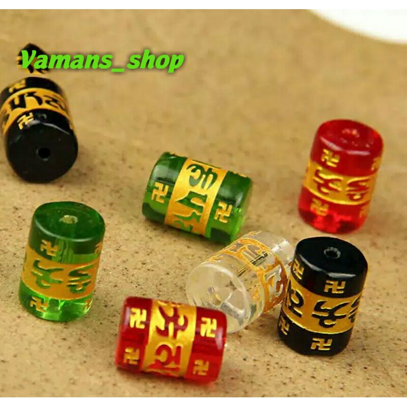 Manik Manik Gealng Batu Tibet Tabung Bahan Craft -Bahan Gelang