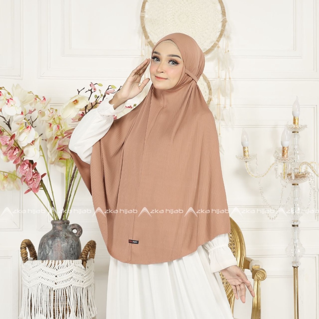 Jilbab Khimar Bergo Tali Jumbo Hijab Instan Syari Plisket Jersey Super-2