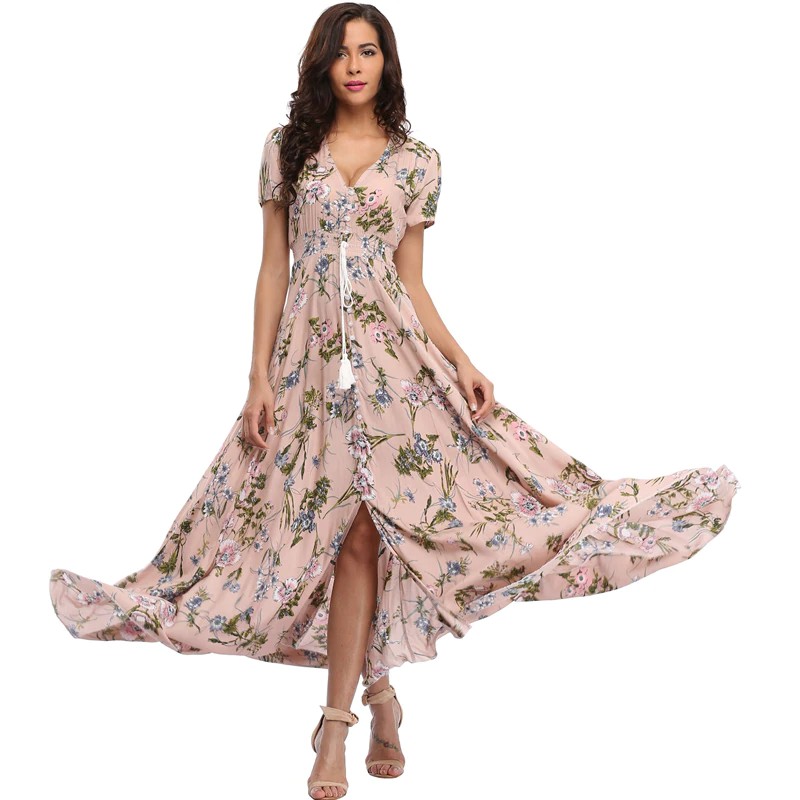 summer floral maxi dresses