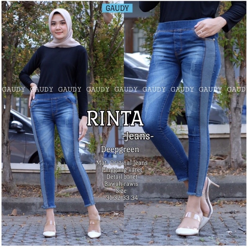 (27-38) RINTA JEANS | CELANA JEANS APLIKASI LASER | LGG RUMBAY