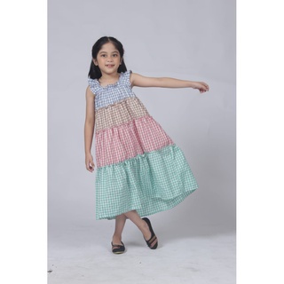 TokoMilkan - Dress Baju Anak perempuan GINELA Bahan Katun Umur 1 - 6 Tahun