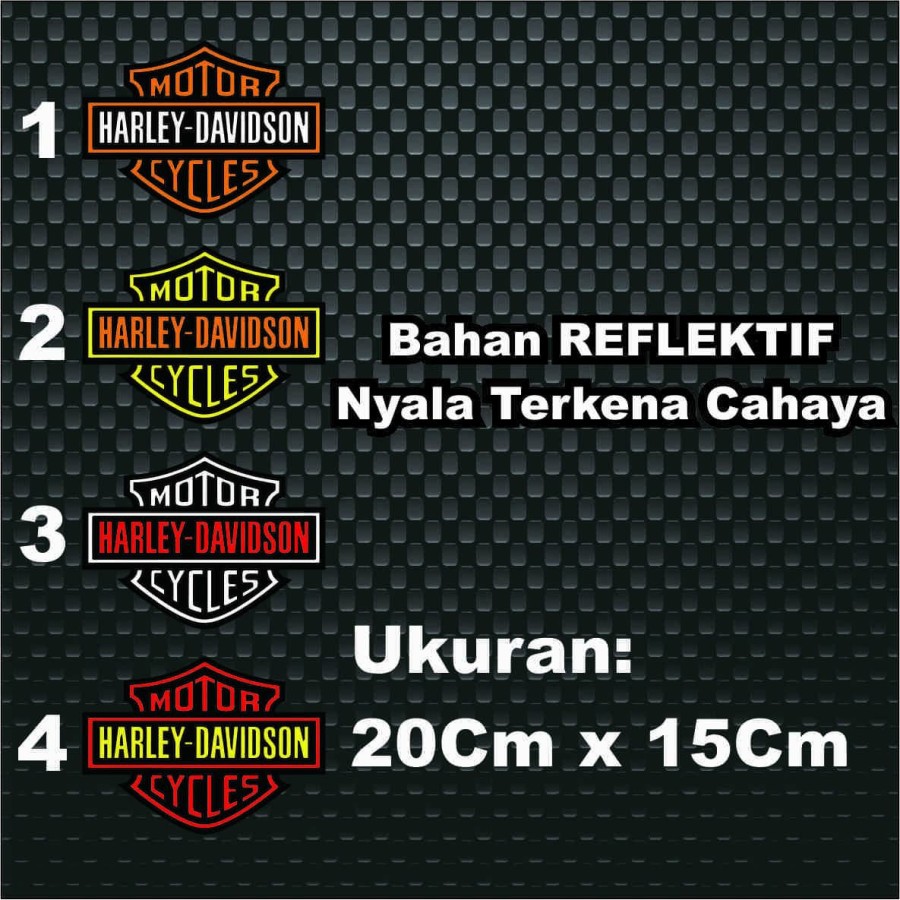 Cutting Stiker Sticker HARLEY DAVIDSON WARNA REFLEKTIF MANTUL CAHAYA