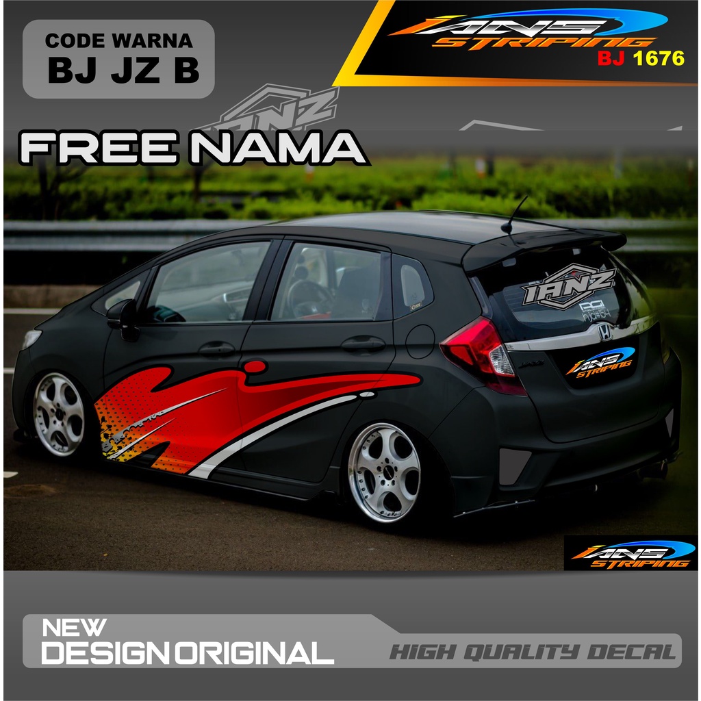 STICKER HONDA BRIO / DECAL STICKER MOBIL / STIKER MOBIL / STIKER MOBIL BRIO, HONDA JAZZ, AGYA, AYLA