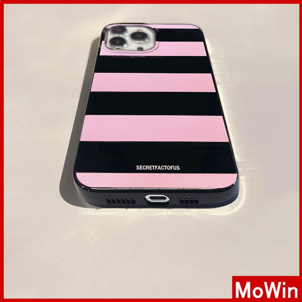 For iPhone 14 Pro Max iPhone Case Soft Case TPU Black Glossy Candy Shell Shockproof Protection Camera Stripes Cute Compatible For iPhone 13 Pro Max 12 Pro Max 11 7plus xr xs max