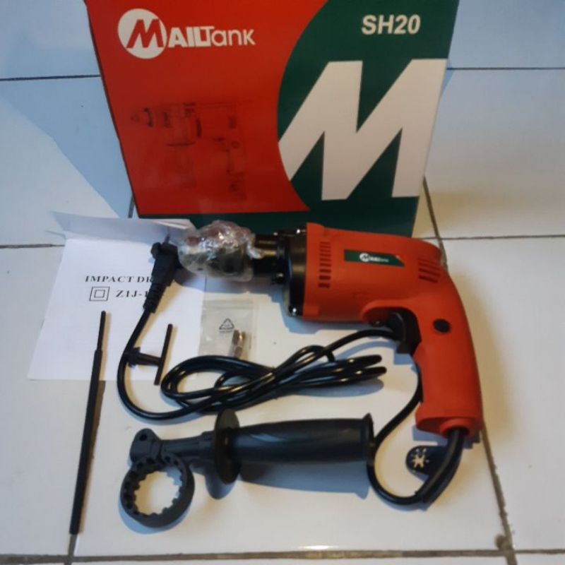 MAILTANK IMPACT DRILL SH20 BOR 13 MM DENGAN 2 FUNGSI IMPACT DAN DRILL