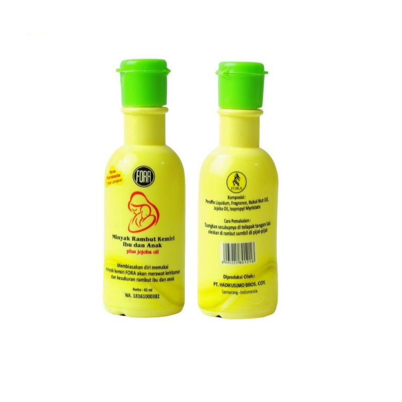 Minyak Kemiri FORA Ibu dan Anak Plus Jojoba Oil Penyubur Rambut Bayi Penebal Alis 65 ml