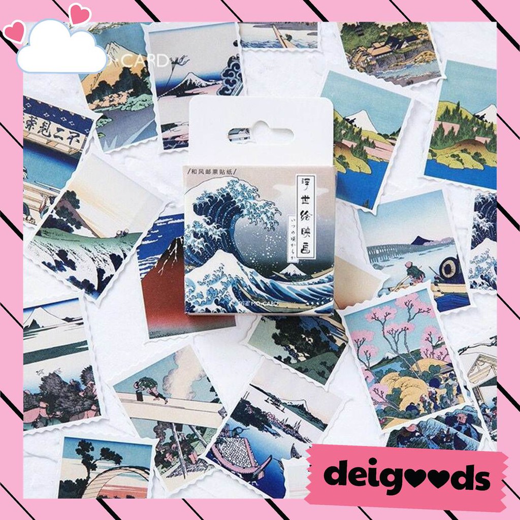 

DEIGOODS❤ 46 Pcs Sticker Deco Pemandangan Mountain Vintage Aesthetic Dekorasi Bujo Journal Scrapbook
