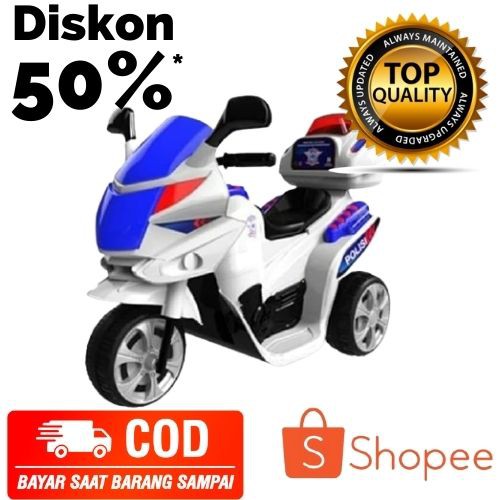 (COD) MAINAN ANAK MOTOR AKI TORNADO POLISI YOTTA TOYS