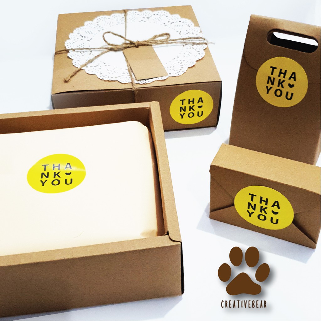 

Label/stiker kemasan "Thank You" - Kuning