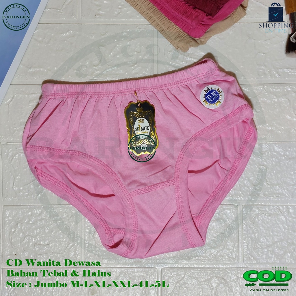 Paket Murah 6 Pcs CD Wanita Dewasa Jumbo Bahan Katun Karet Lebar /Celana Dalam Wanita Katun Termurah / CD Wanita Jumbo