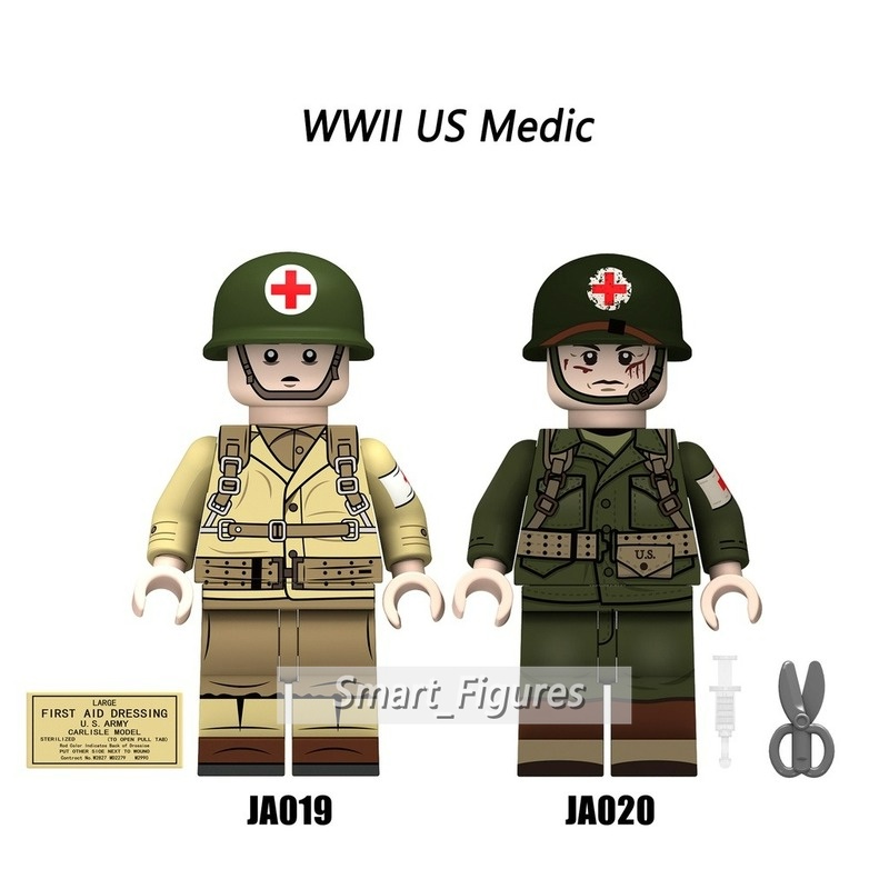 Koleksi Minifigures US Marine Corps WWII U.S. Action Figure Tentara Medikal Mini Untuk Hadiah