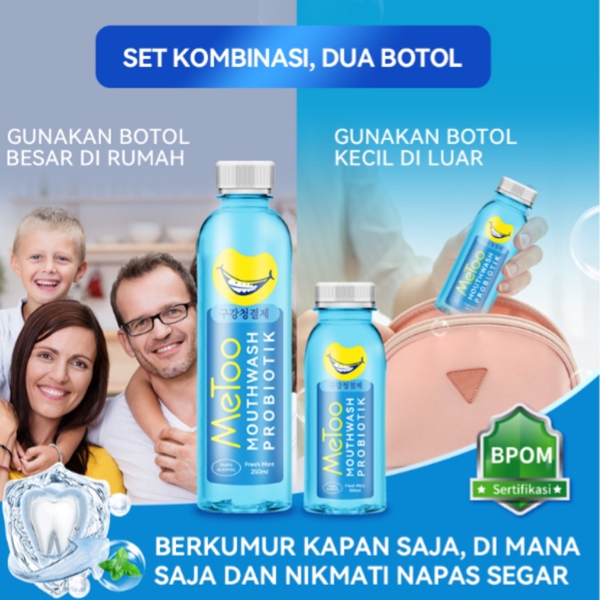 𝐑𝐀𝐃𝐘𝐒𝐀 - MeToo Mouthwash Probiotik 100ml &amp; 250ml / Obat Kumur