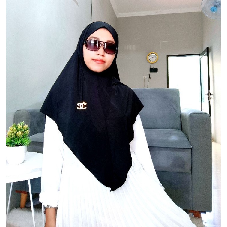 Jilbab / Hijab Khimar syari bergo kekinian tanpa pet.