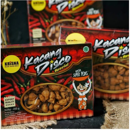 KACANG DISKO KRISNA 200GR 100% ASLI BALI - ENAK, GURIH