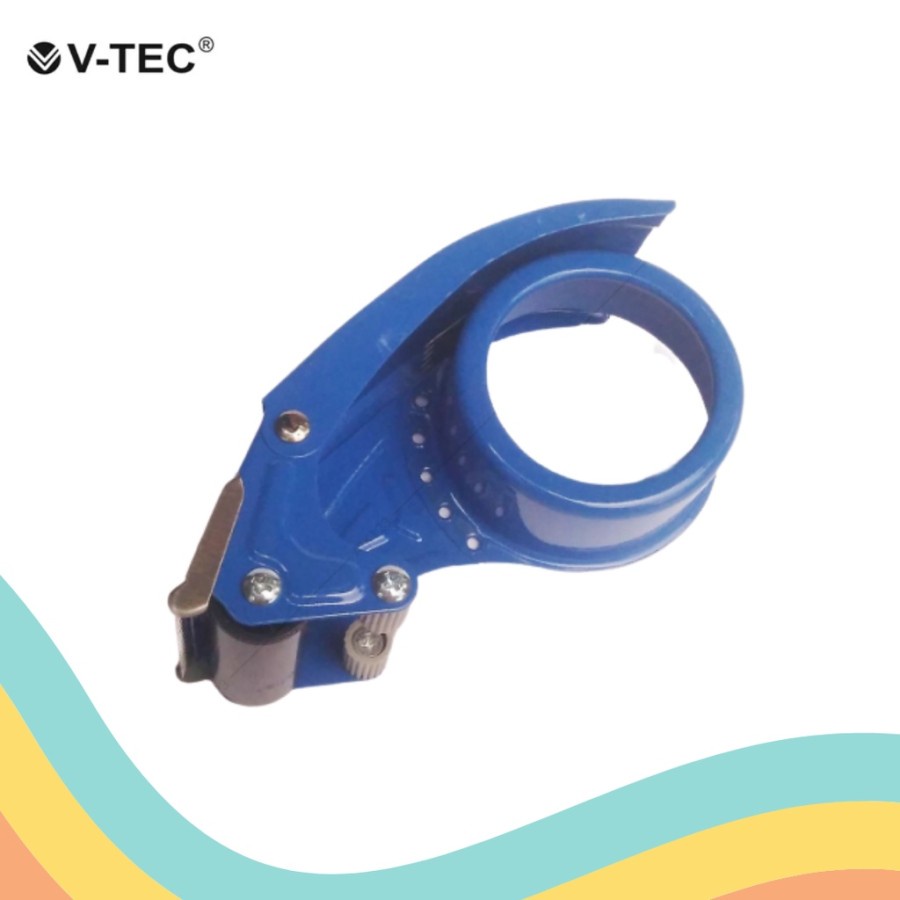 Tape Dispenser Lakban OPP Besi - Tape Cutter V-Tec Type VT 216 + Pengunci