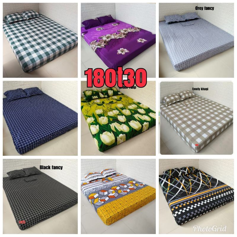 sprei homemade 180t30 Anti Geser Atau Dobel Karet