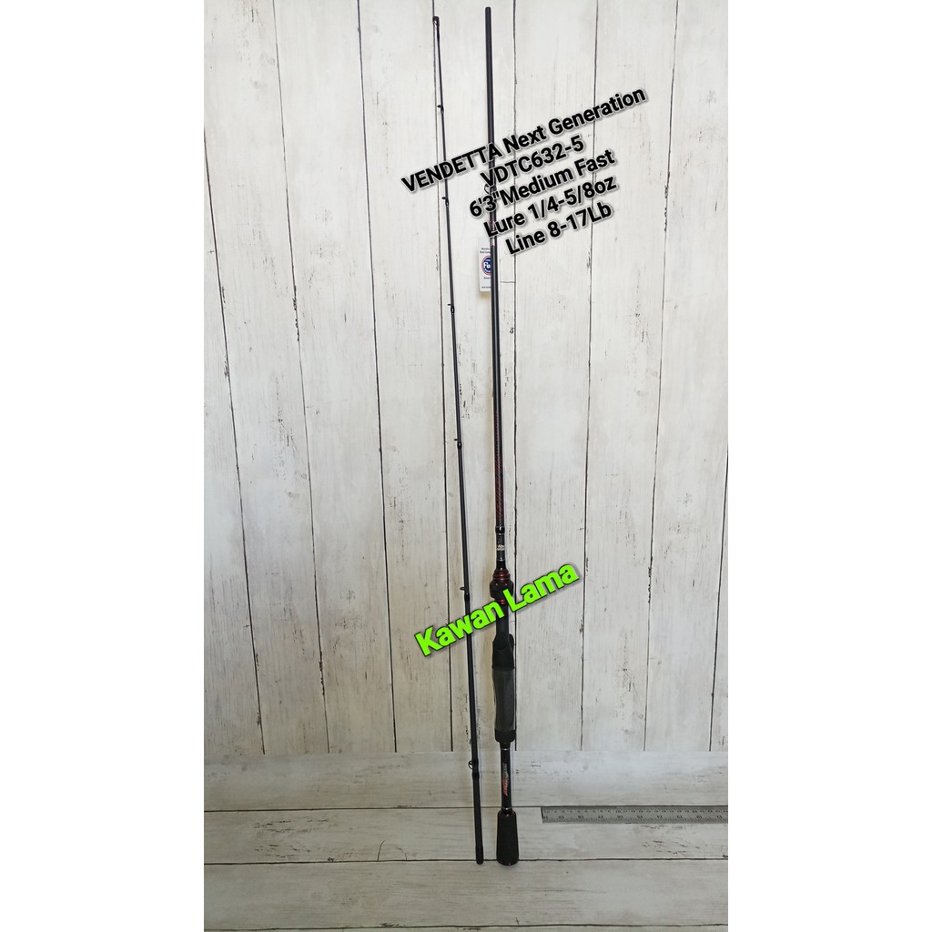 Rod Baitcasting Joran Pancing Rod Abu Garcia Vendetta Vdtc632 Rod Bc 8-17Lb