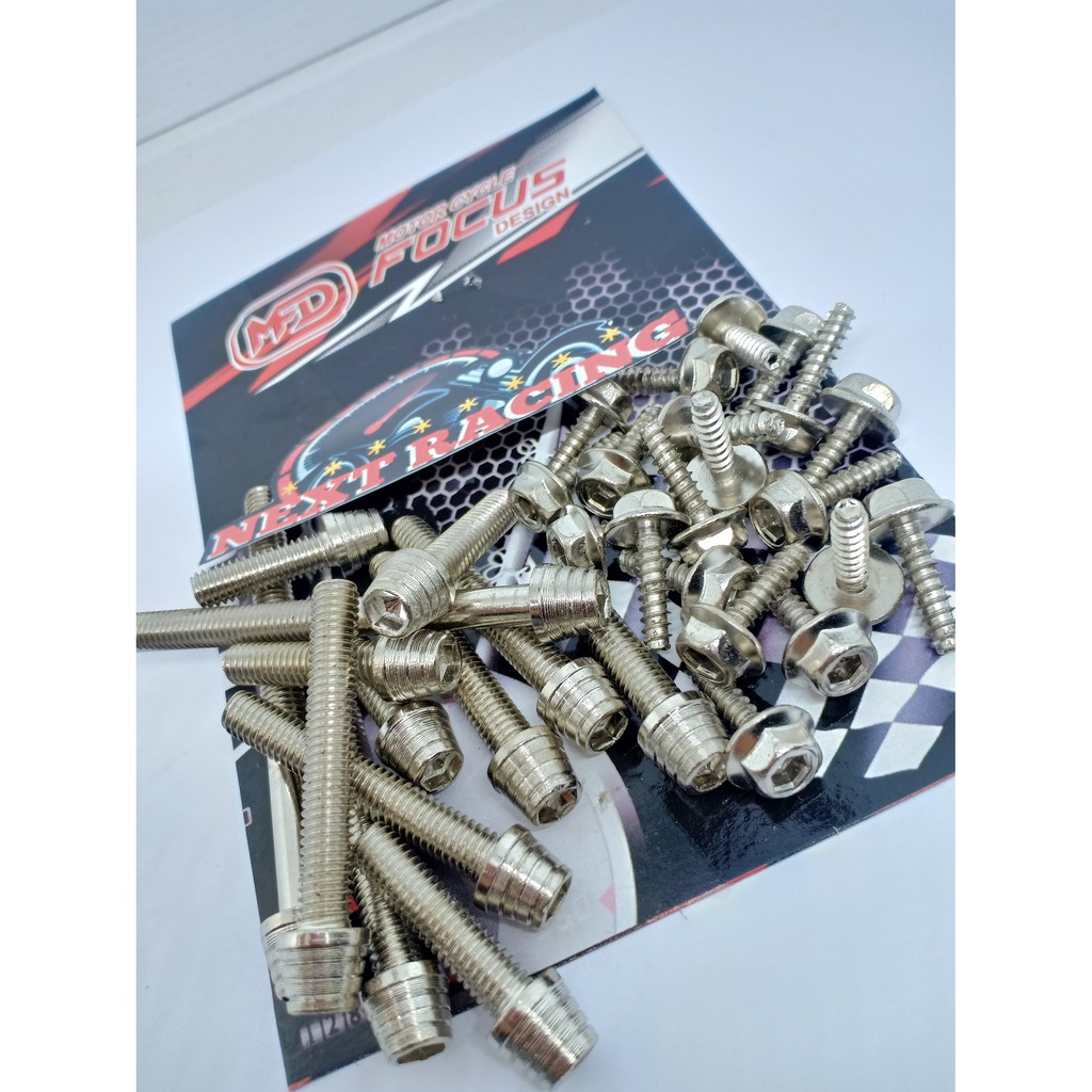 Baut probolt blok cvt vario 125 150 model kerucut plus baut body honda