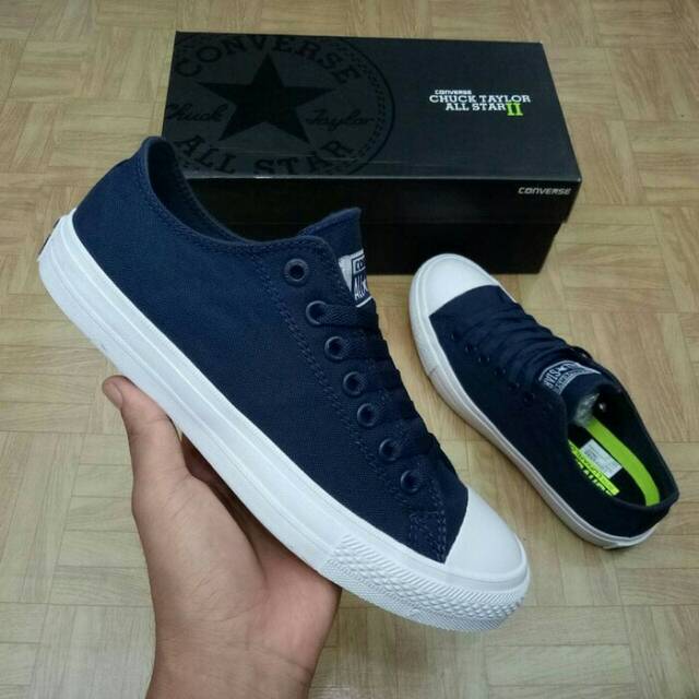 Sepatu Converse CT Lunarlon BNIB Navy Sneakers Cewek Cowok Biru Dongker Import Premium Vietnam