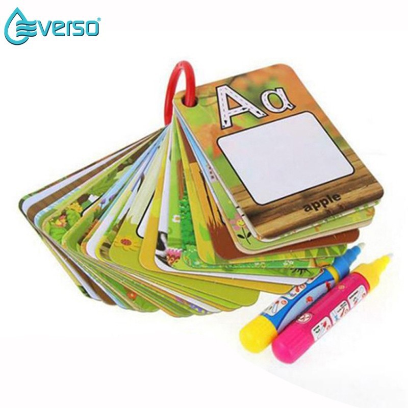 

Murah [Bayar Di Tempat]everso Kids Water Drawing Card English Letter Reusable Painting toys