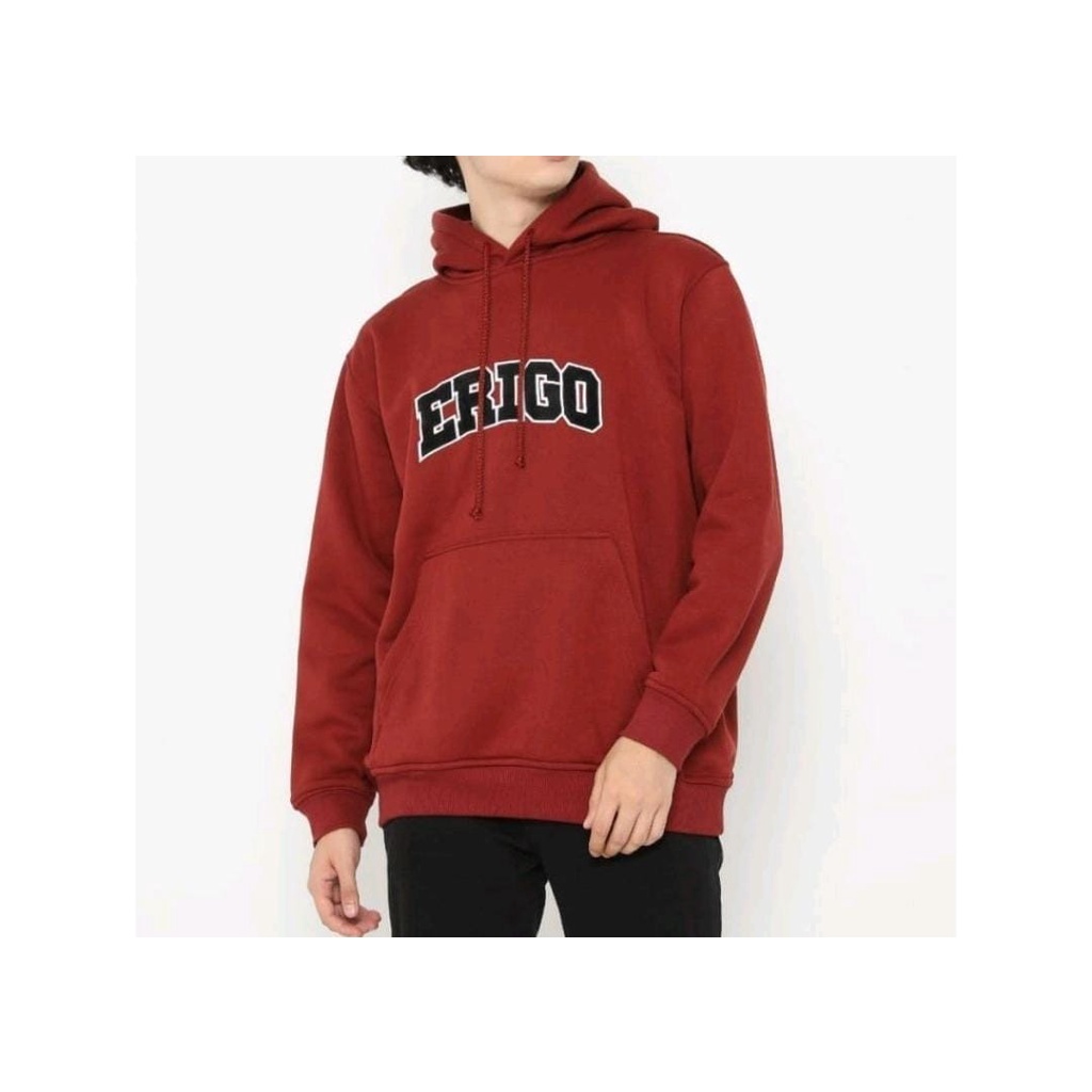 Jaket Hoodie ERIYGO Navy Logo Texs Pull Bordier Premium Unisex