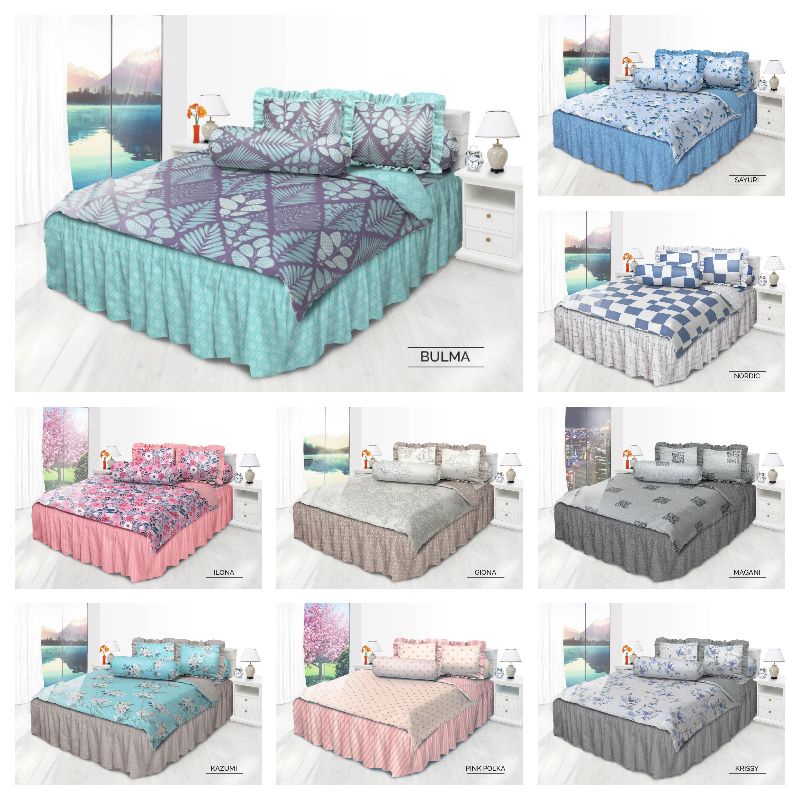 RUMBAI MY LOVE-Sprei Rumbai My Love Tinggi 50cm ukuran King 180x200x50 dan Queen 160x200x50