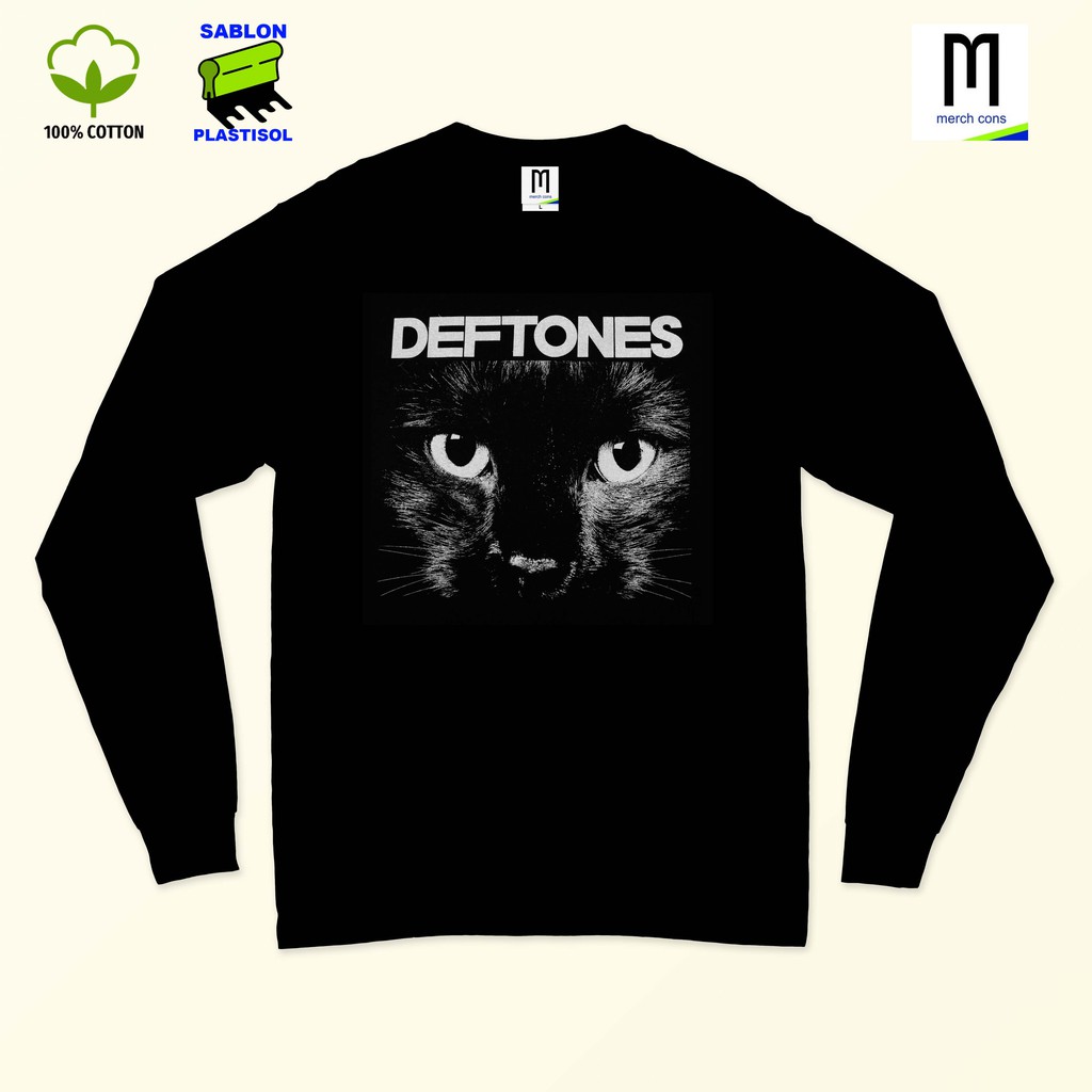 DEFTONES-Kaos Long sleeve band Punk Rock / Tag MerchCons-Hitam