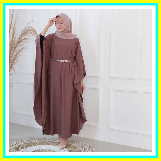 Gamis Wanita Muslim Kondangan Casual Renda Elegan Fashion Remaja Wanita Kekinian Busana Muslimah Mod