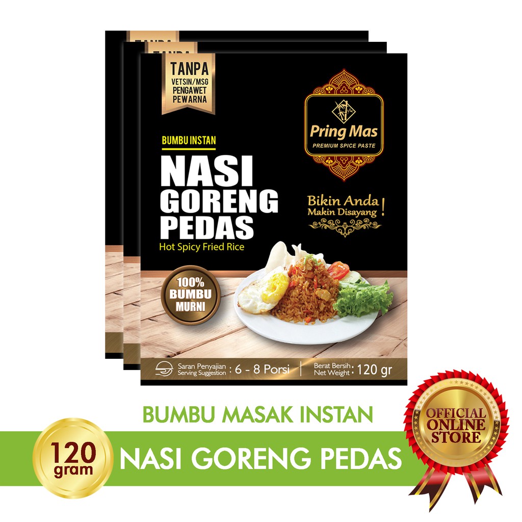 

Pring Mas Bumbu Nasi Goreng Jawa Pedas 6-8 porsi