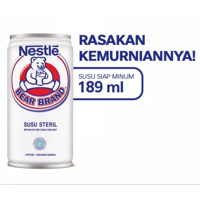 

BEAR BRAND SUSU BERUANG NESTLE SUSU STERIL 189ML (REJECT PENYOK KALENG)