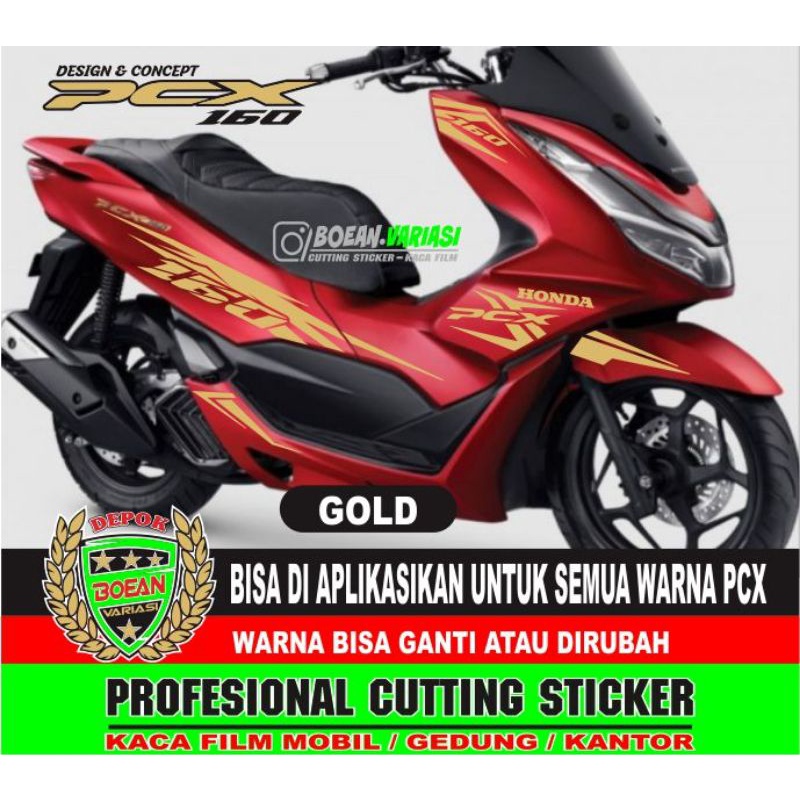 Promo Cutting Sticker All new Pcx 160 Pcx 160 Merah striping pcx 160